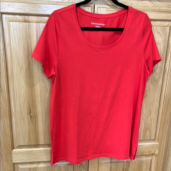 Soft Surroundings Tops - Soft Surroundings orange short sleeve tee M
